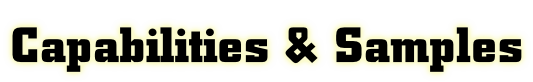 Capabilities & Samples